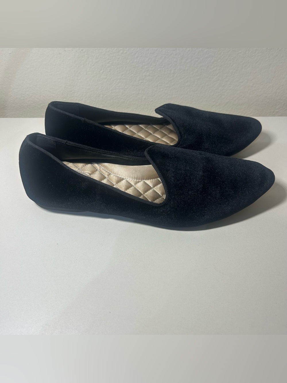 Birdies The Heron Black Velvet Loafers
